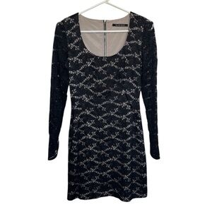 Black Halo Black Lace Dress Size 4